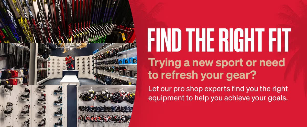Find the right fit! Let our pro shop experts find you the right equipment to help you achieve your goals